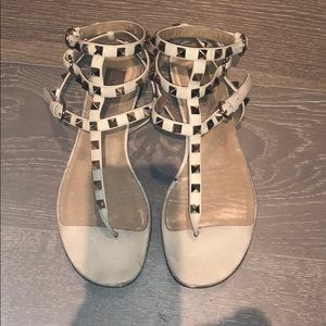 Valentino Rockstud Gladiator Leather Sandal